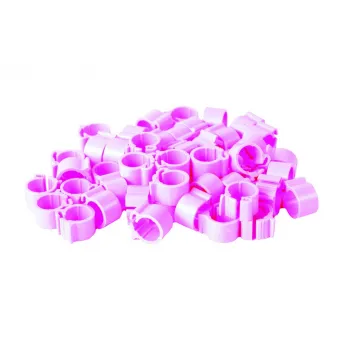 POLMARK Znaczniki dla gołębi fi 8 x 8 mm Różowe 25 szt